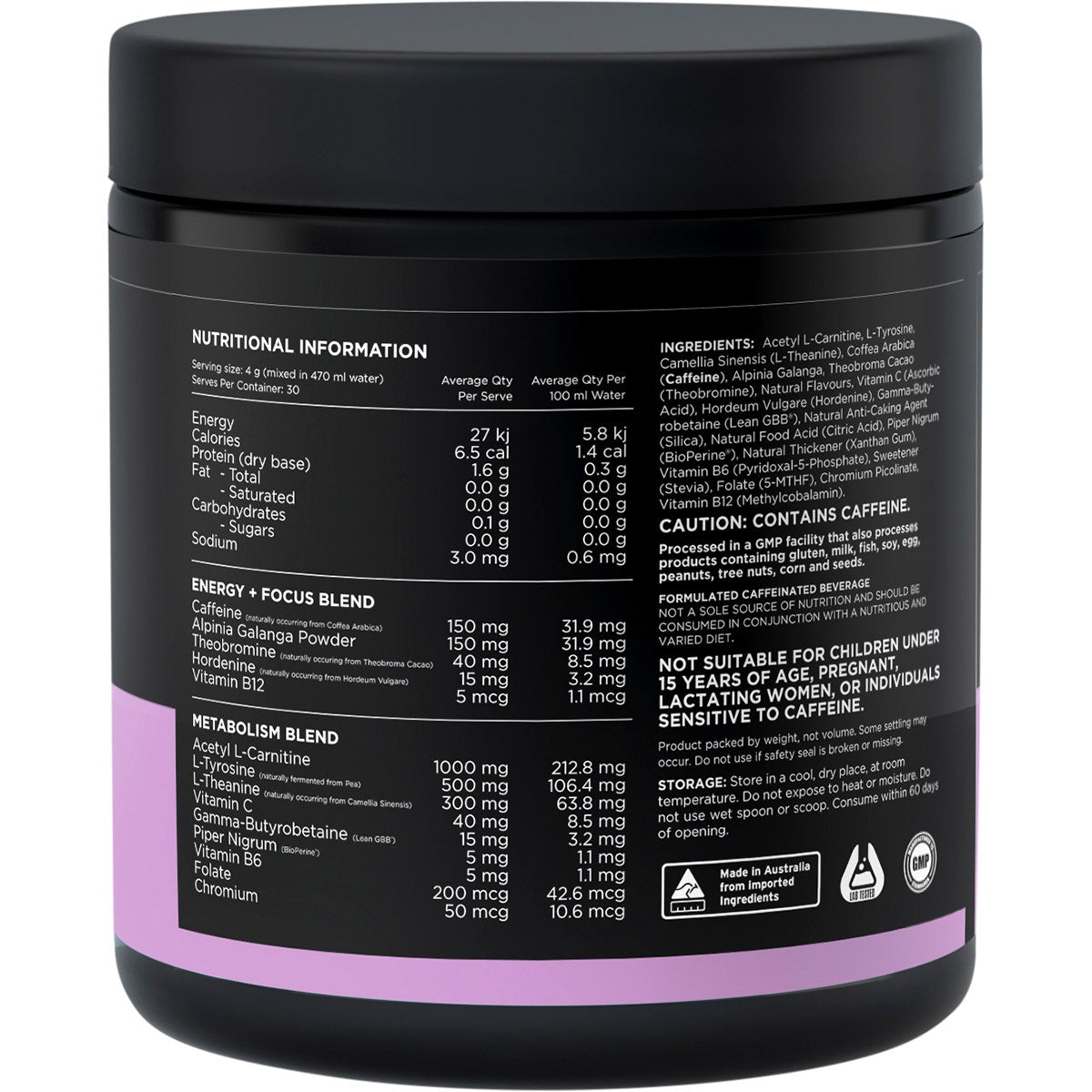 SWITCH NUTRITION Thermal Thermogenic Energy Formula Mango Passionfruit 120g