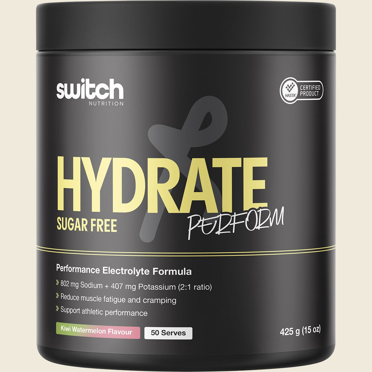 Switch Nutrition Hydrate Perform Sugar Free Kiwi Watermelon 425g