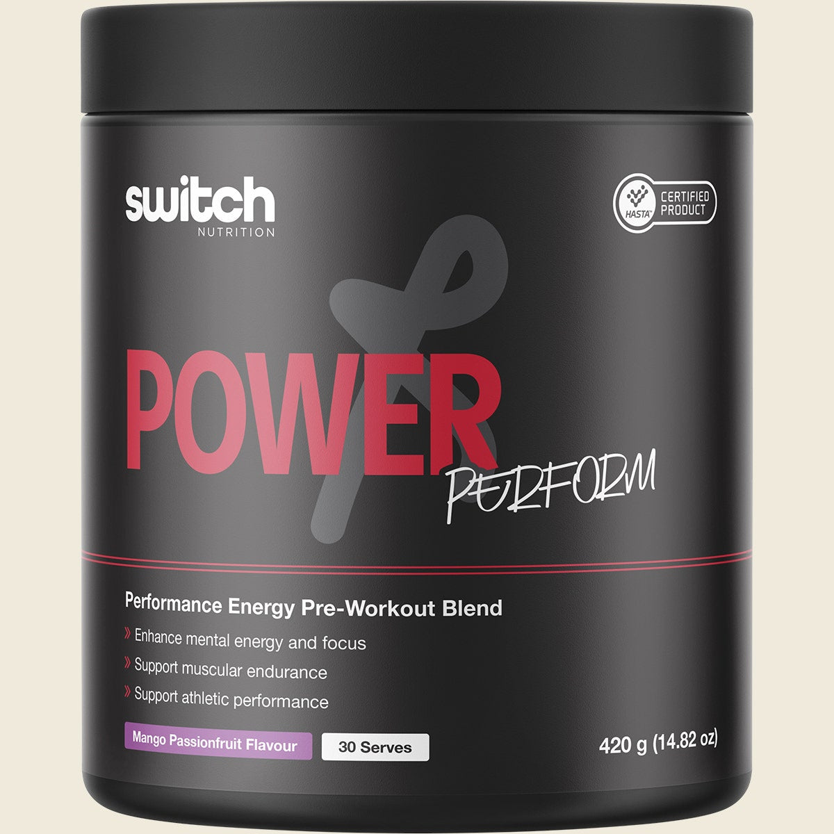 Switch Nutrition Power Perform Pre-Workout Blend Mango Passionfruit 420g