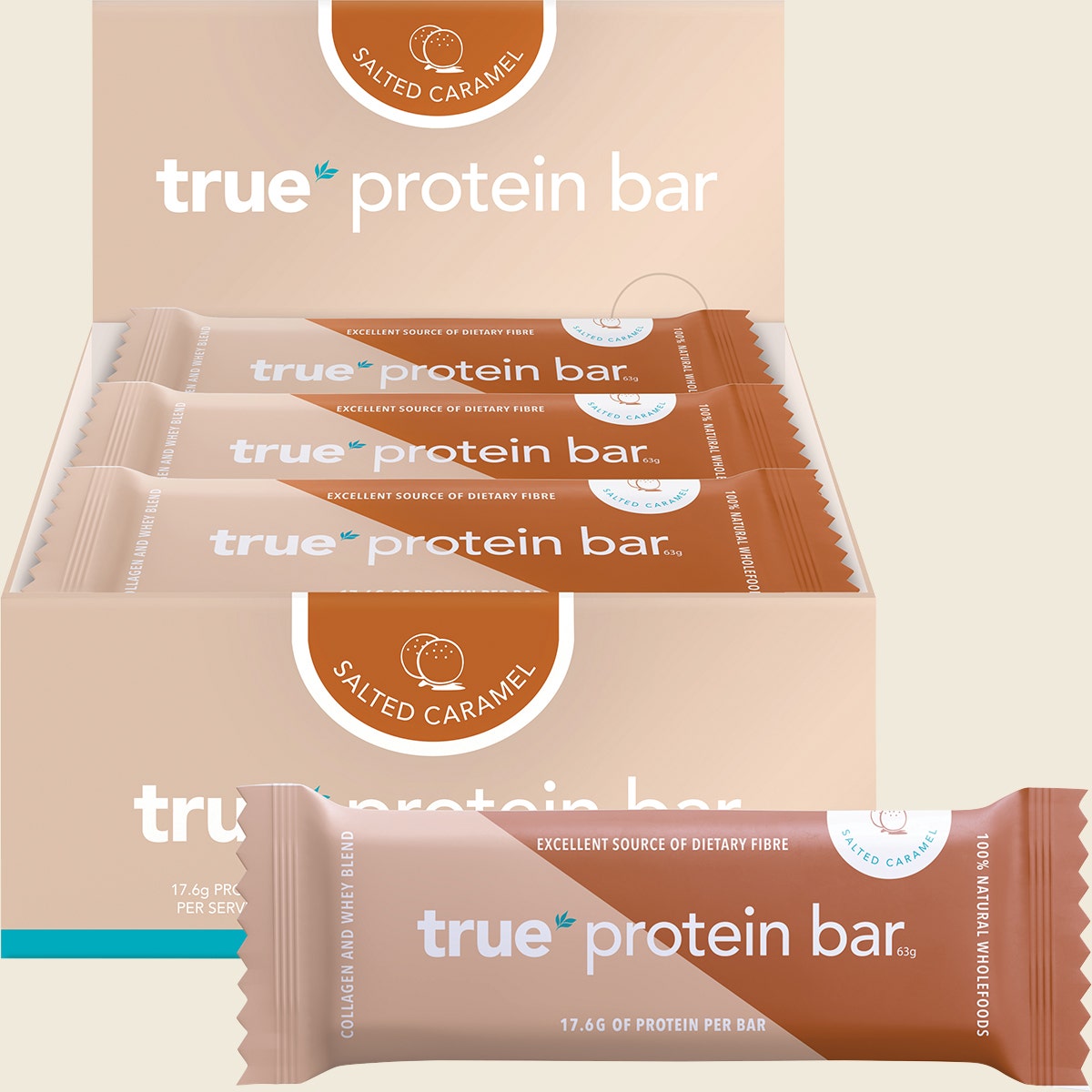 True Protein Protein Bar Salted Caramel 12x63g