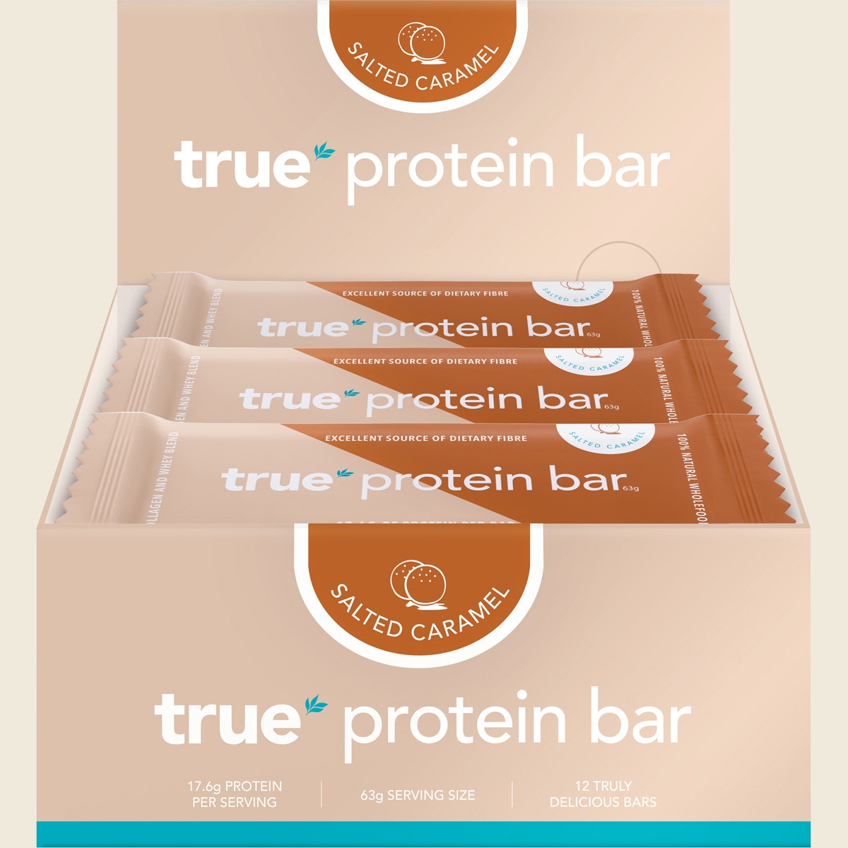 True Protein Protein Bar Salted Caramel 12x63g