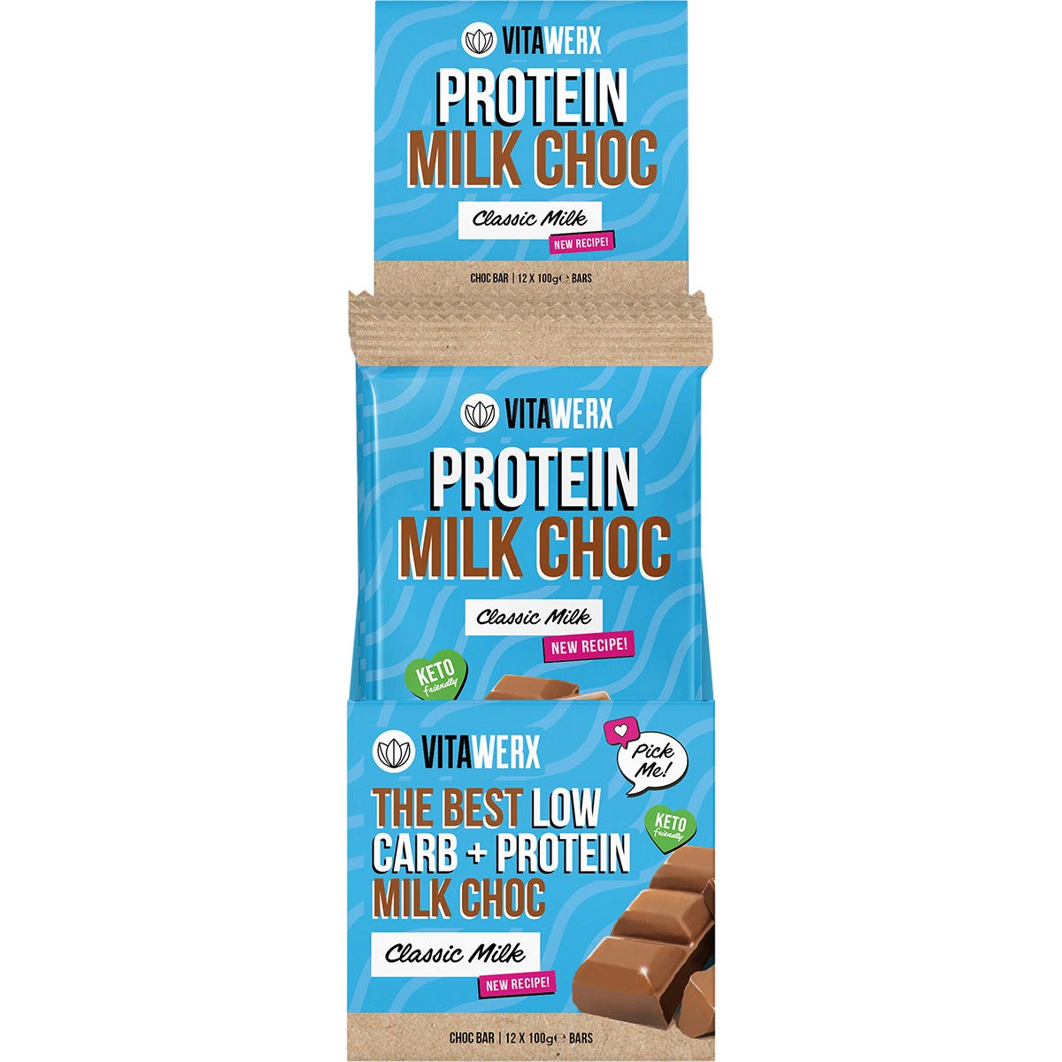 Vitawerx Protein Milk Choc Bar 12x100g