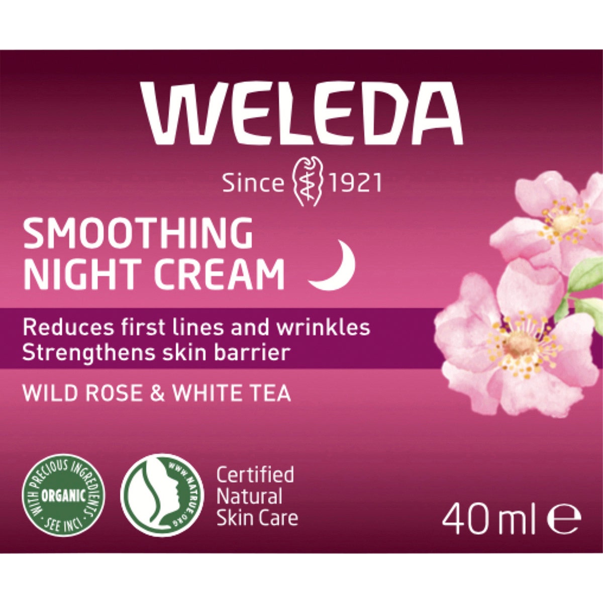 Weleda Smoothing Night Cream Wild Rose & White Tea 40ml
