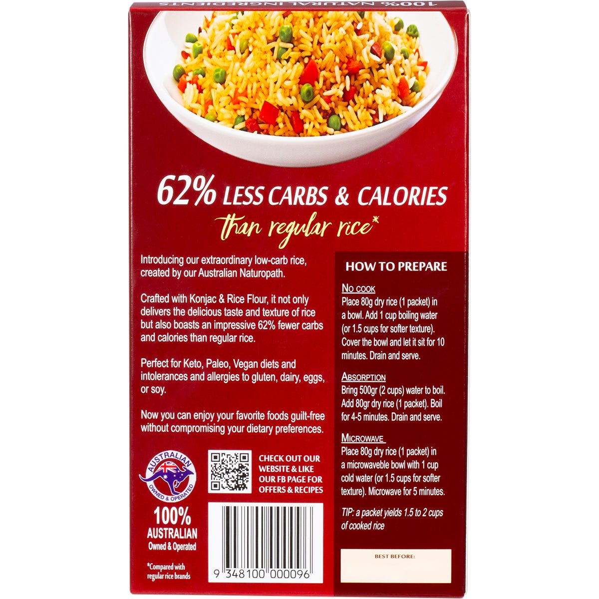 Zero Slim & Healthy Low Carb Rice 160g