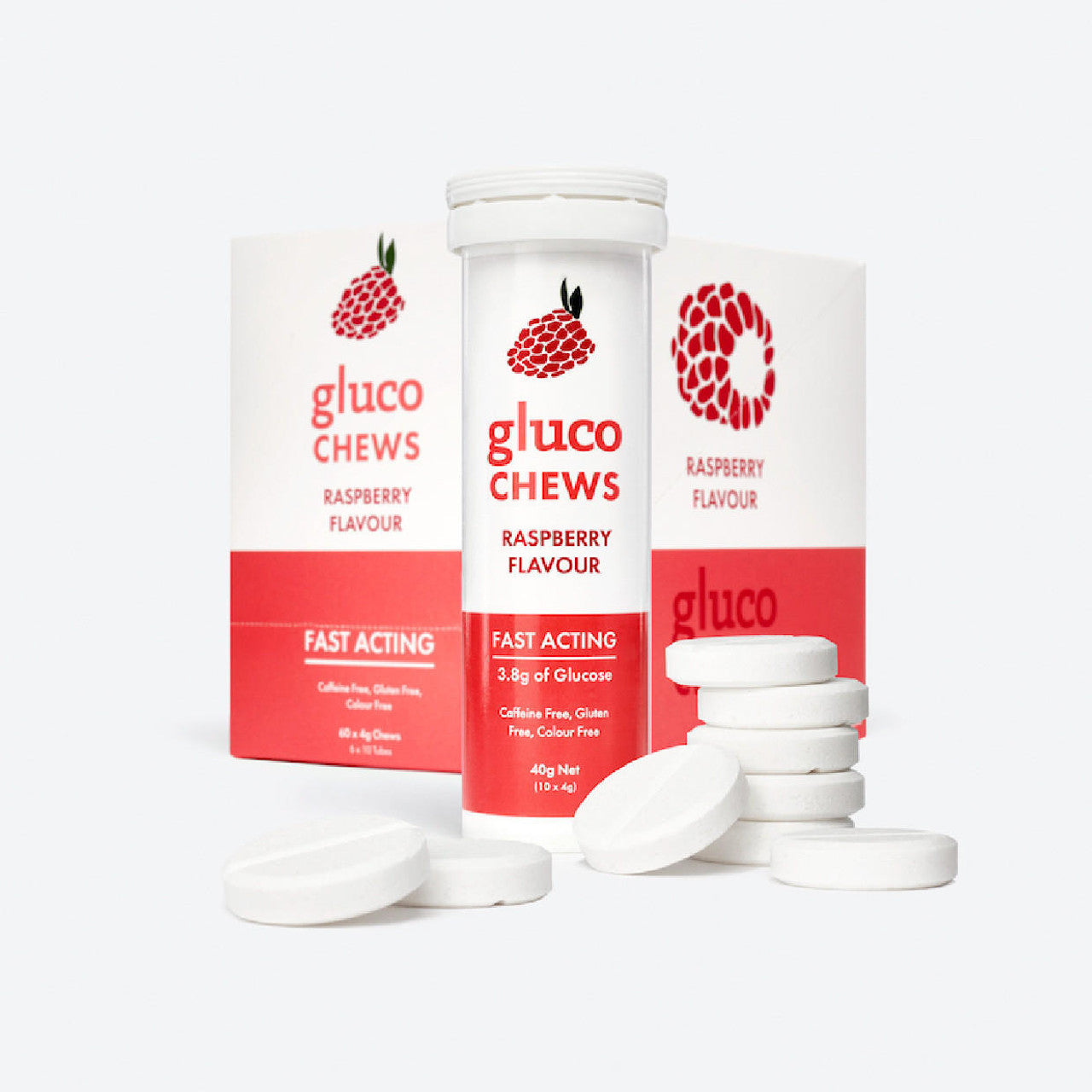 Glucology Fast Acting Glucochews Raspberry Flavour 40g