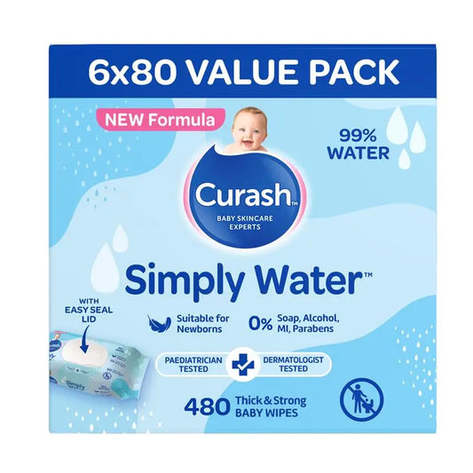 CURASH WATER WIPES 6X80 PK