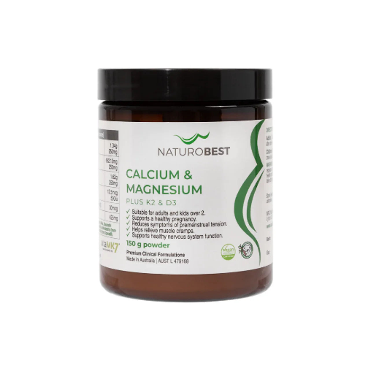 NaturoBest Calcium & Magnesium Plus K2 & D3 300g
