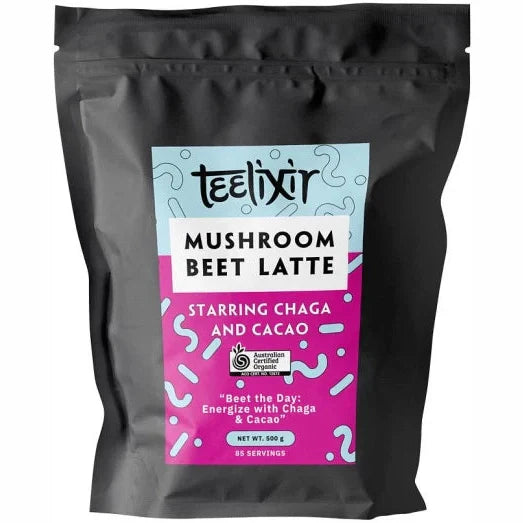 Teelixir Organic Mushroom Beet Latte (Starring Chaga And Cacao) 500G