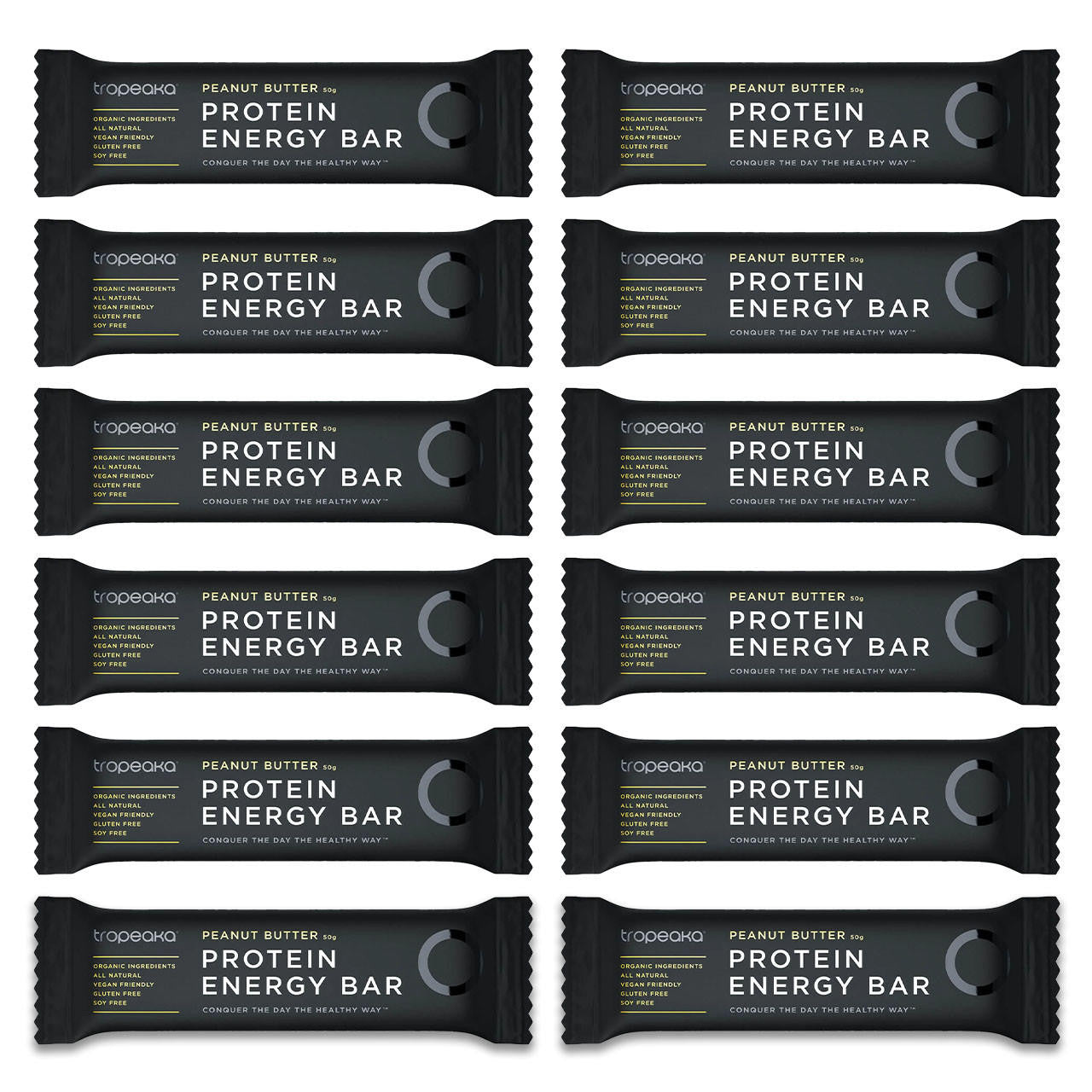 Tropeaka Protein Energy Bar Peanut Butt 50g (Pack of 12)